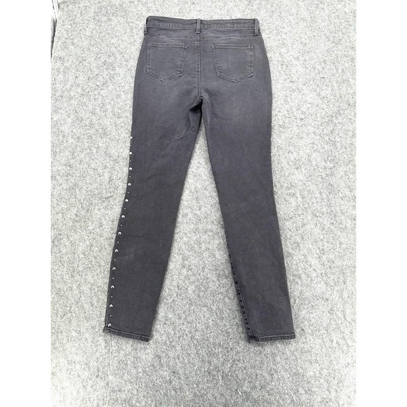 NYDJ Ami Skinny Jeans Women Size 4 Gray Studded Stretch Lift Tuck Slim Fit Denim - Picture 10 of 11